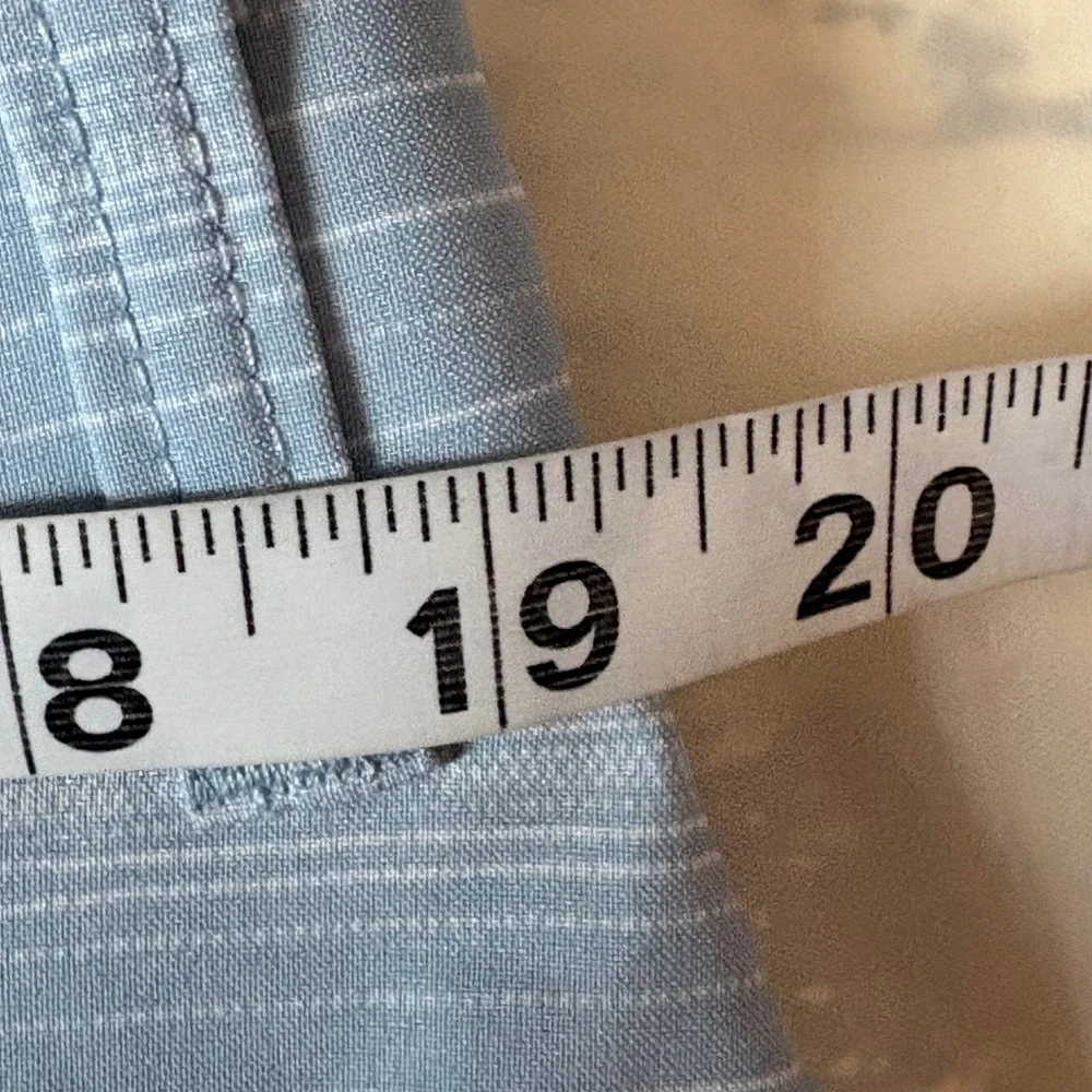 Unknown Performance Golf Shorts Mens 38 Blue Excellent Striped Stretch